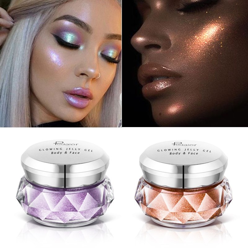 Face Highlighter Jelly Glow Body Makeup Iluminador Gold Liquid Highlighter Bronzer