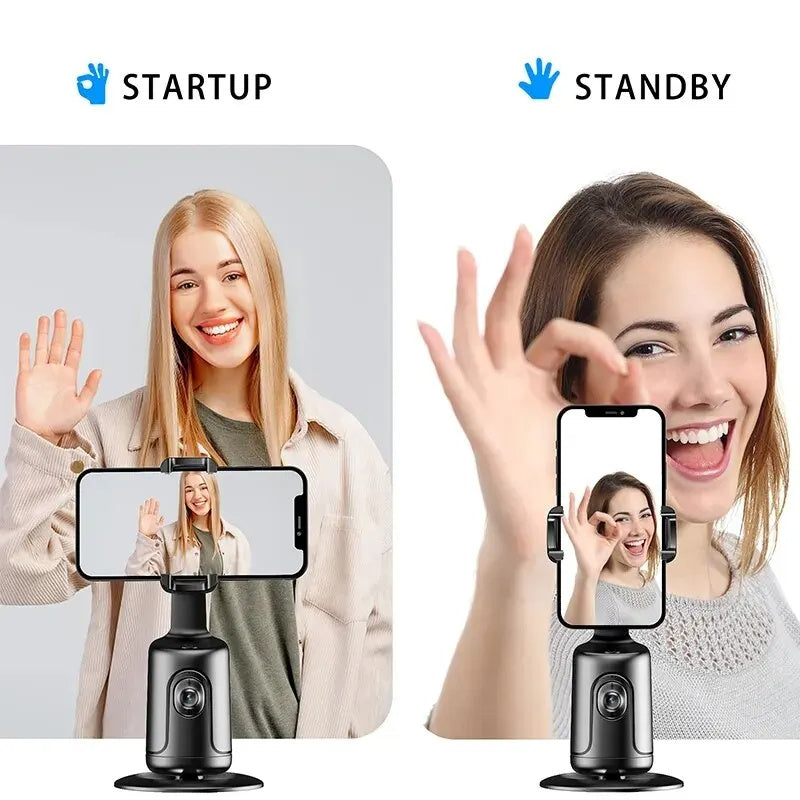 360 Auto Face Tracking Auto Phone Holder For Smartphone Tripod