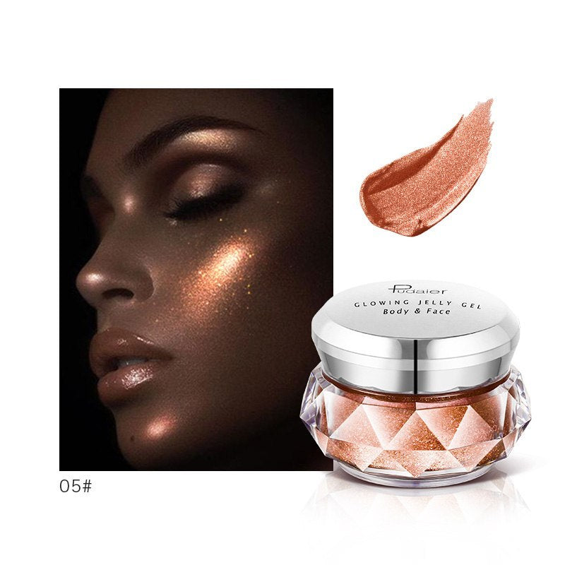 Face Highlighter Jelly Glow Body Makeup Iluminador Gold Liquid Highlighter Bronzer